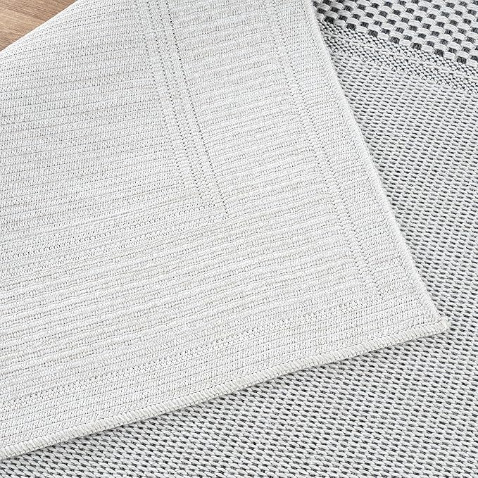 CAMILSON Easy Jute Rug 10x14, Indoor Outdoor Off-White Color Fiber Area Rugs - Image 5