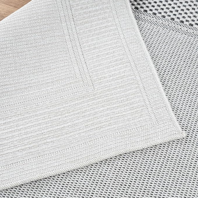 CAMILSON Easy Jute Rug 5x7, Indoor Outdoor Off-White Color Fiber Area Rugs - Image 7