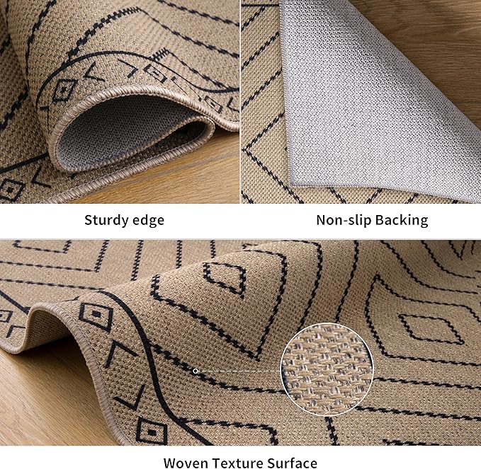 Tangsoo Easy Jute Rug 2x6 Washable Runner Rug - Image 5