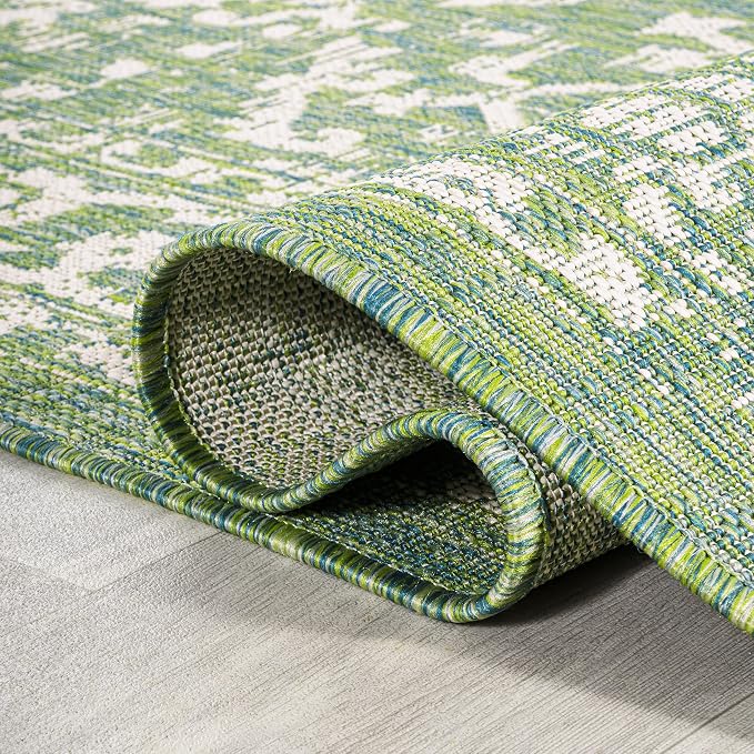 JONATHAN Y Boho Medallion Indoor Outdoor Area Rug 3X5 Cream/Green, Malta - Image 6