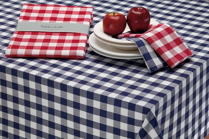 DII Checkered Tabletop Collection 100% Cotton, Machine Washable, Tablecloth - Image 13