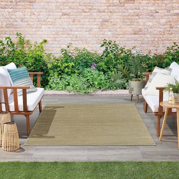 Nourison Home Nourison Essentials Green Gold 5' x 7' Area Rug - Image 4