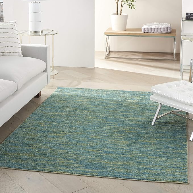 Nourison Home Nourison Essentials Blue Green 6' x 9' Area Rug by NourisonHome