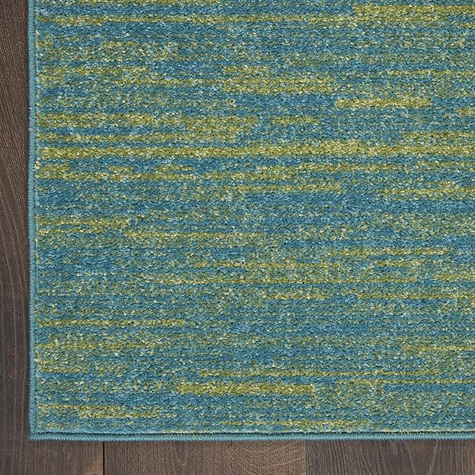 Nourison Home Nourison Essentials Blue Green 5' x Square Area Rug - Image 6