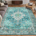 Washable Area Rug 8' x 10' Vintage Traditional Persian Mat by Unknown