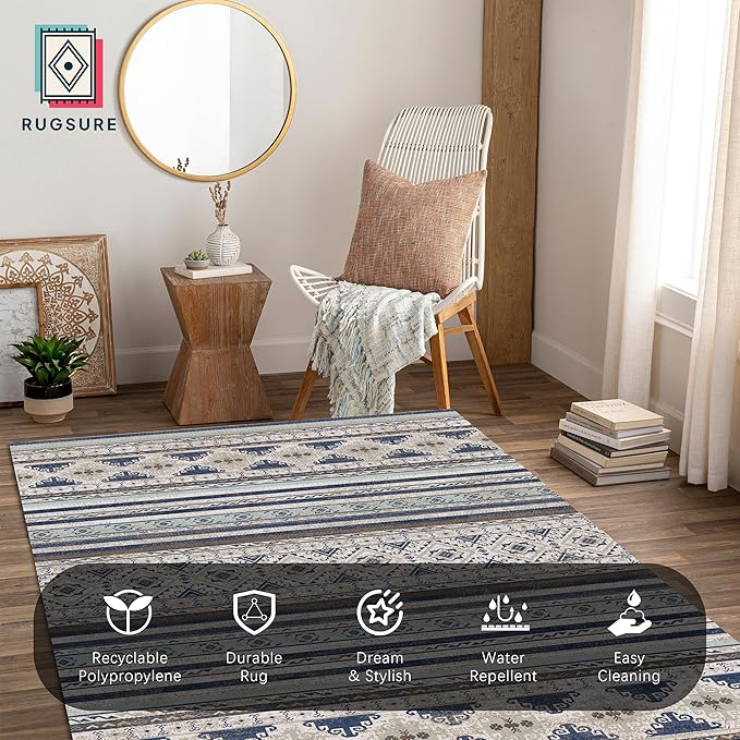 RUGSURE Washable Area Rugs 5' x 7' - Image 4