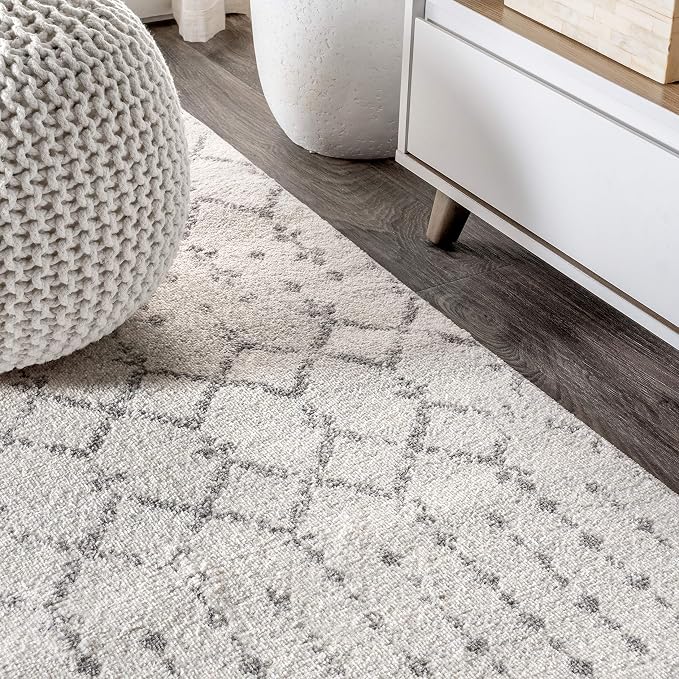 JONATHAN Y Boho Vintage Diamond Cream/Gray Indoor Area Rug 3X5 ft, Moroccan Hype - Image 7