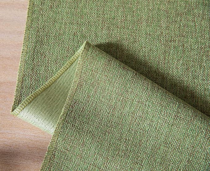 Green Table Runners 48 Inches Long, Burlap Linen Style Rustic Farmhouse Table - Image 7