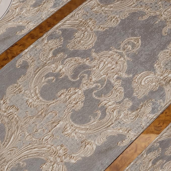 Loom and Mill Luxury Jacquard Damask Table Runner 60 Inches Long, 13x60 inch - Image 7