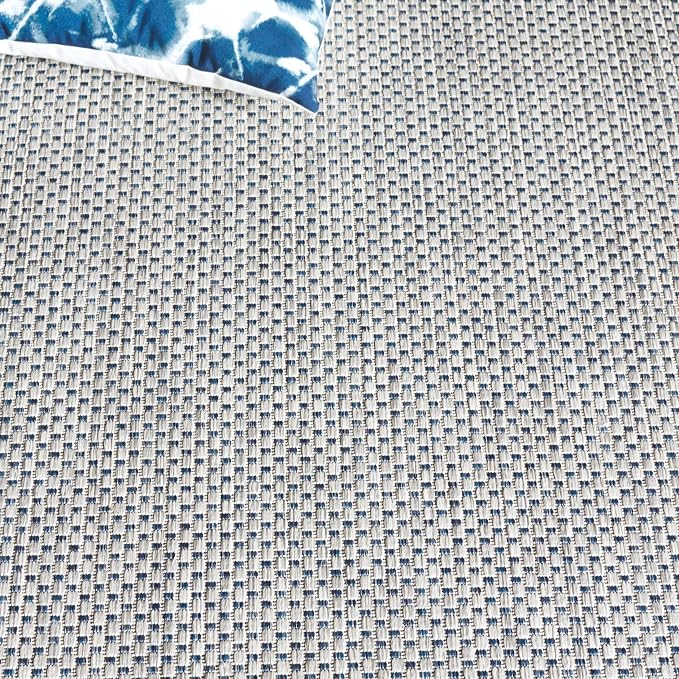 SAFAVIEH Courtyard Collection 8' x 10' Grey/Navy CY8521 Indoor/ Outside - Image 6