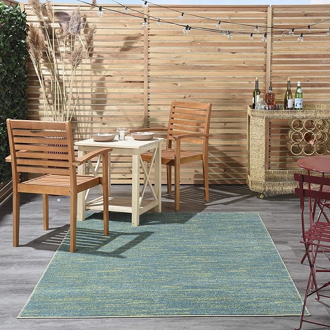 Nourison Home Nourison Essentials Blue Green 6' x 9' Area Rug - Image 4