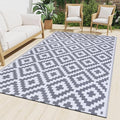 Smiry Waterproof Outdoor Rug 9X18 ft, Reversible Plastic Straw Patio Camping by Smiry