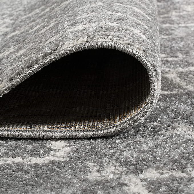 JONATHAN Y Boho Vintage Diamond Gray/Ivory Round Area Rug 6 ft, Moroccan Hype - Image 4