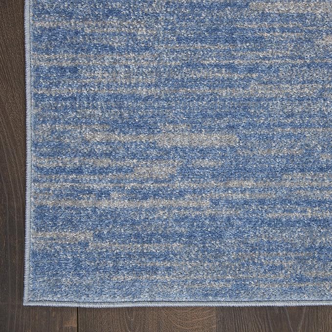 Nourison Home Nourison Essentials Blue Grey 2'2" x 18' Area Rug - Image 5