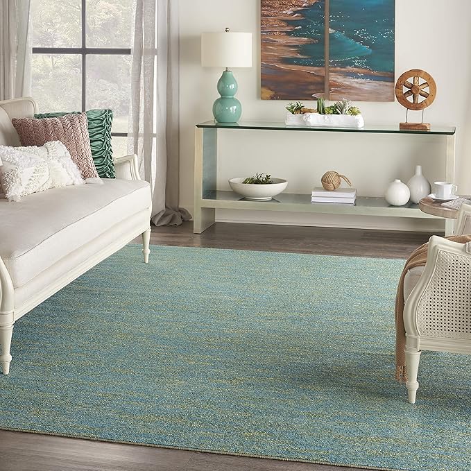 Nourison Home Nourison Essentials Blue Green 9' x 12' Area Rug by NourisonHome