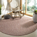 SAFAVIEH Outdoor Round Rug 5'3" by Unknown