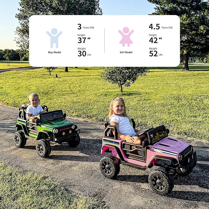 24V Kids Ride on Car, Kids Electric Vehicles Car Ride on Toy Truck for Toddlers w/Remote Control, 400W Motor - Light Pink