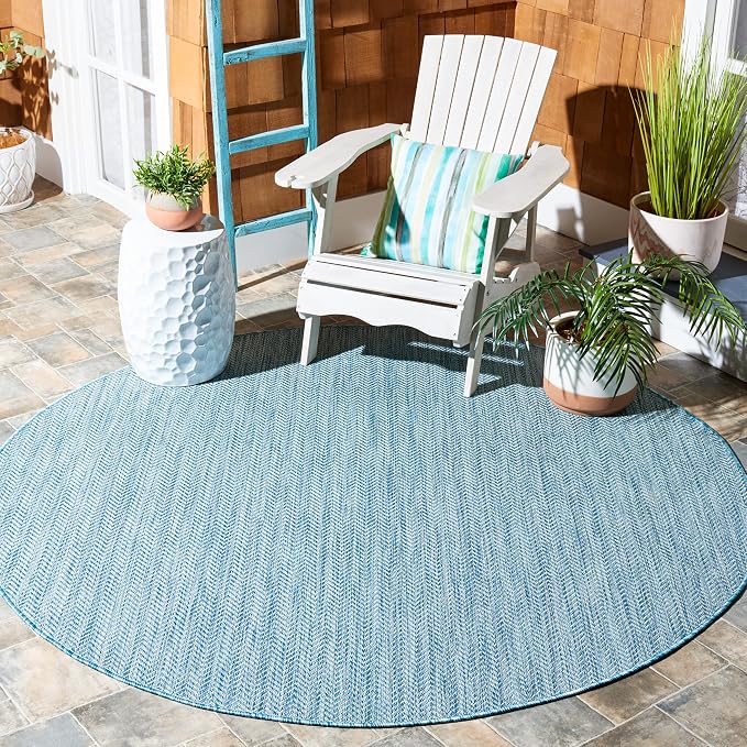 SAFAVIEH Outdoor Round Rug 5'3" by Unknown