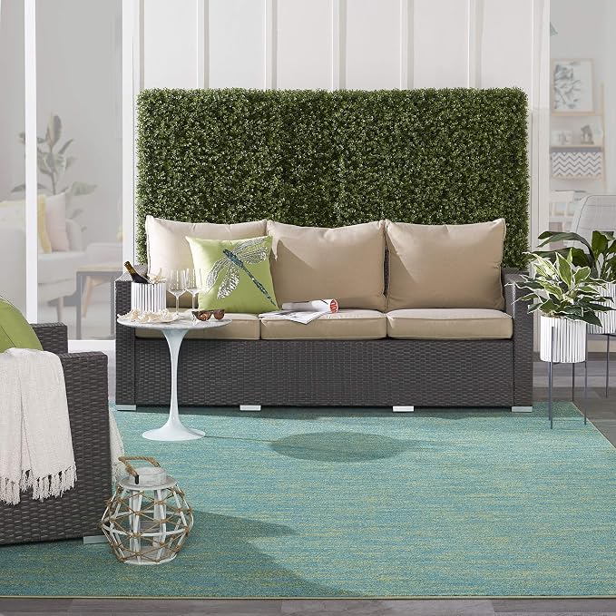 Nourison Home Nourison Essentials Blue Green 8' x 10' Area Rug - Image 4