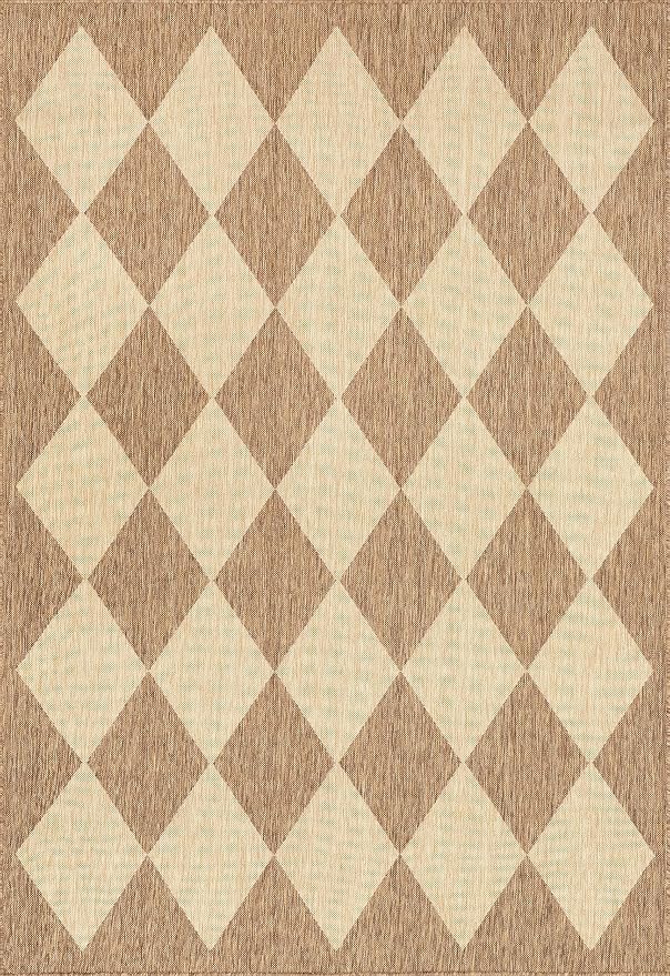 Nuloom Outdoor Performance Collection Sabina Brown/Ivory, Soft and Cozy - Image 3
