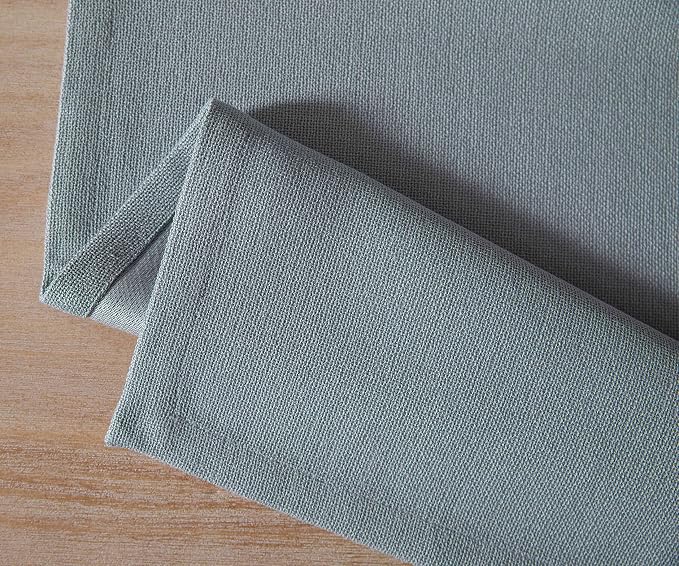 Burlap Style Farmhouse Table Runner, 14x72 Inches Light Dusty Blue | Thick - Image 7