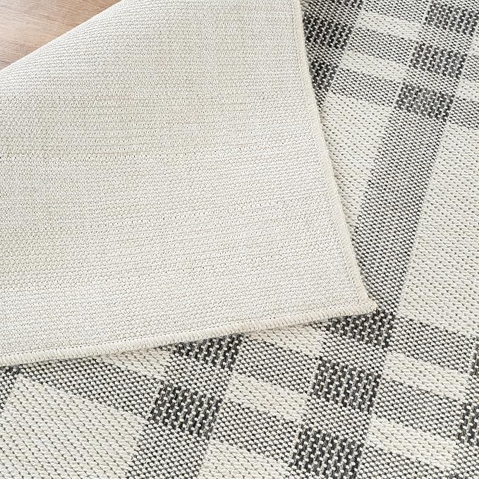 CAMILSON Easy Jute Rug 4x6, Indoor Outdoor Off-White Color Fiber Area Rugs - Image 5