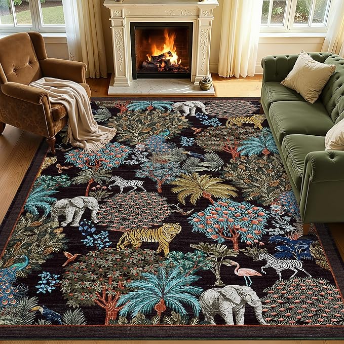 GarveeHome Jungle Rug 10x13 Washable Area Rugs by GarveeHome