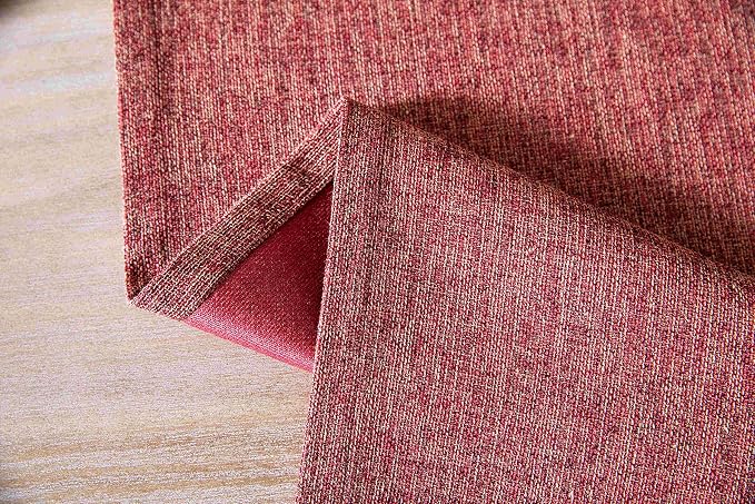 Burlap Style Farmhouse Table Runner, 14x60 Inches Red | Thick Durable Fabric - Image 7
