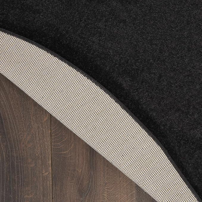 Nourison Home Nourison Essentials Black 4' x Round Area Rug - Image 5