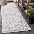 JONATHAN Y Boho Vintage Diamond Cream/Gray Runner Rug 2X10 ft, Moroccan Hype by JONATHANY