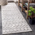 JONATHAN Y Boho Vintage Diamond Cream/Gray Runner Rug 2X14 ft, Moroccan Hype by JONATHANY