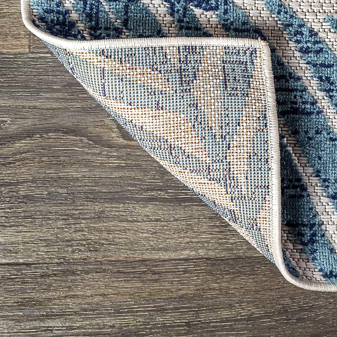 JONATHAN Y Tropics Palm Leaves Indoor Outdoor Area Rug 4X6 Cream/Orange - Image 10