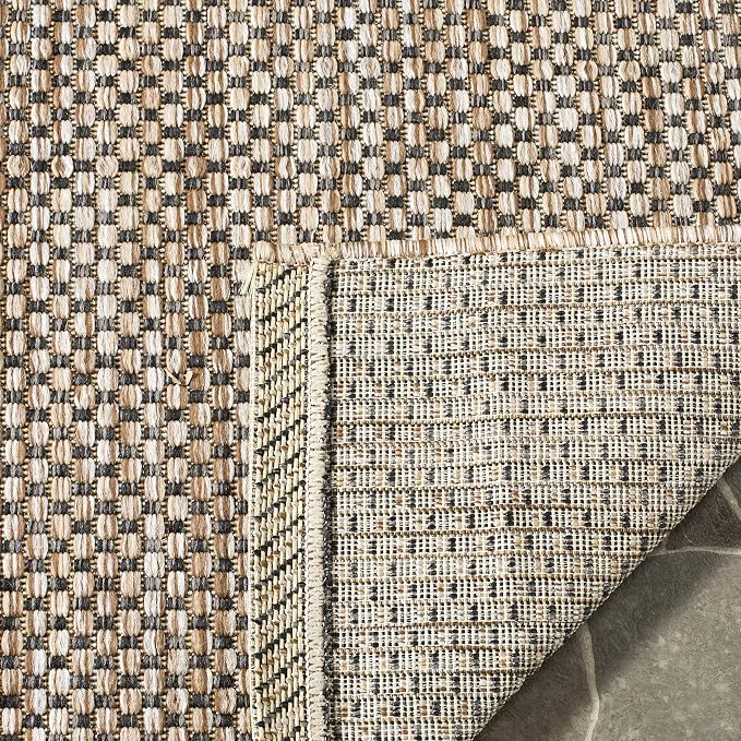 SAFAVIEH Courtyard Collection 2'3" x 18' Natural/Black CY8521 Indoor/ Outside - Image 8