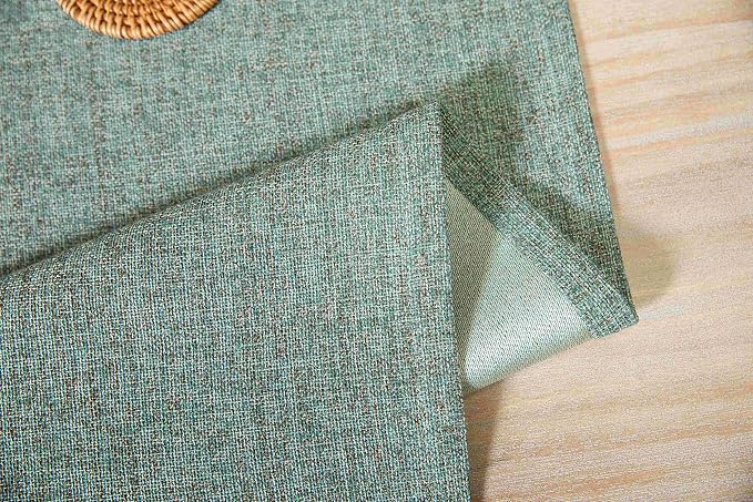 Burlap Style Farmhouse Table Runner, 14x72 Inches Mineral Green | Thick Durable - Image 7