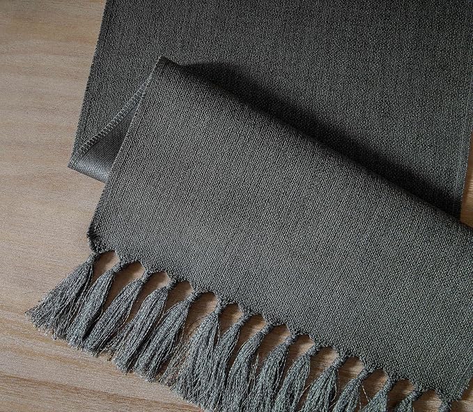Graphite Grey Table Runners 72 Inches Long, Burlap Linen Style Rustic Farmhouse - Image 7