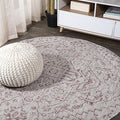 JONATHAN Y Boho Medallion Indoor Outdoor Round Area Rug 3 Ft Red/Taupe by JONATHANY