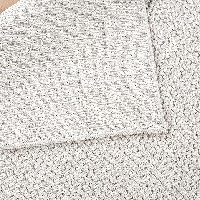 CAMILSON Easy Jute Rug 8x10, Indoor Outdoor Off-White Farmhouse Area Rugs - Image 5