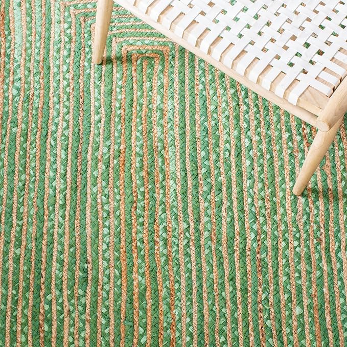 SAFAVIEH Cape Cod Collection 2' x 3' Green / Natural CAP201Y Handmade Boho - Image 5