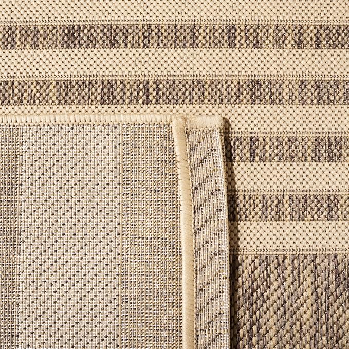 SAFAVIEH Courtyard Collection 2'3' x 14' Brown/Bone CY6062 Stripe Indoor/ - Image 4